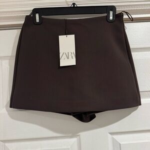 Zara Dark Brown Skort